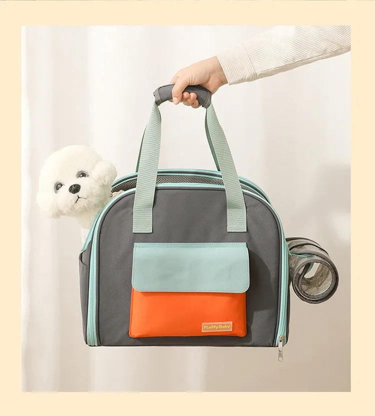 Bolsa multifuncional para animais de estimação, gatos e cães, confortável, respirável, bolsa de ombro para transportar animais de estimação, mochila para cachorro, bolsa de peso <4kg