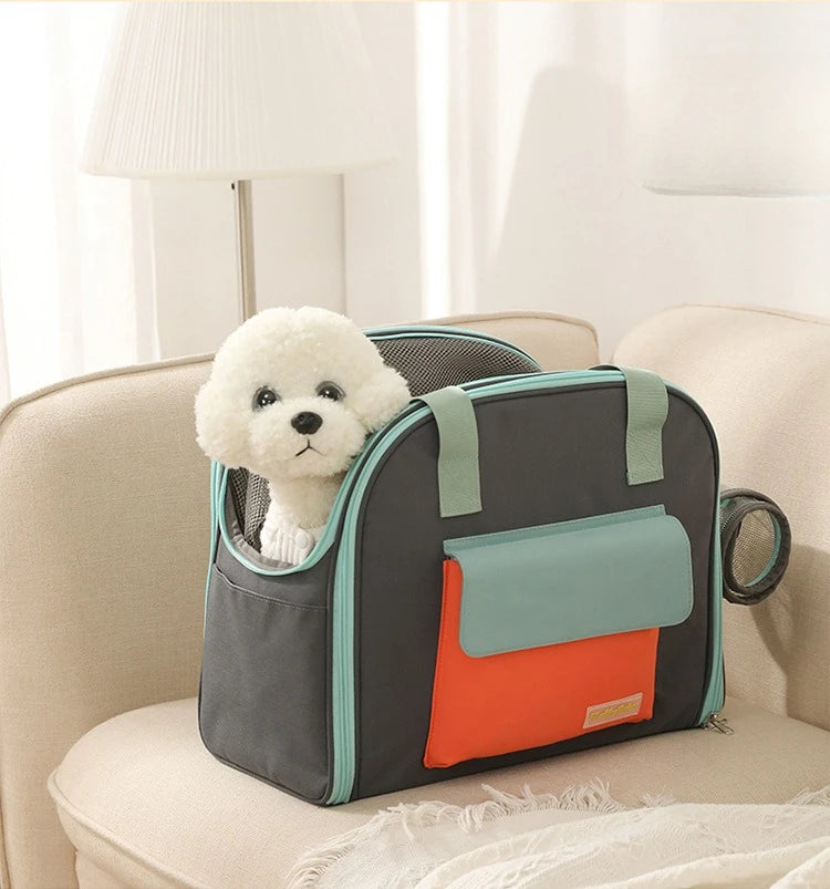 Bolsa multifuncional para animais de estimação, gatos e cães, confortável, respirável, bolsa de ombro para transportar animais de estimação, mochila para cachorro, bolsa de peso <4kg