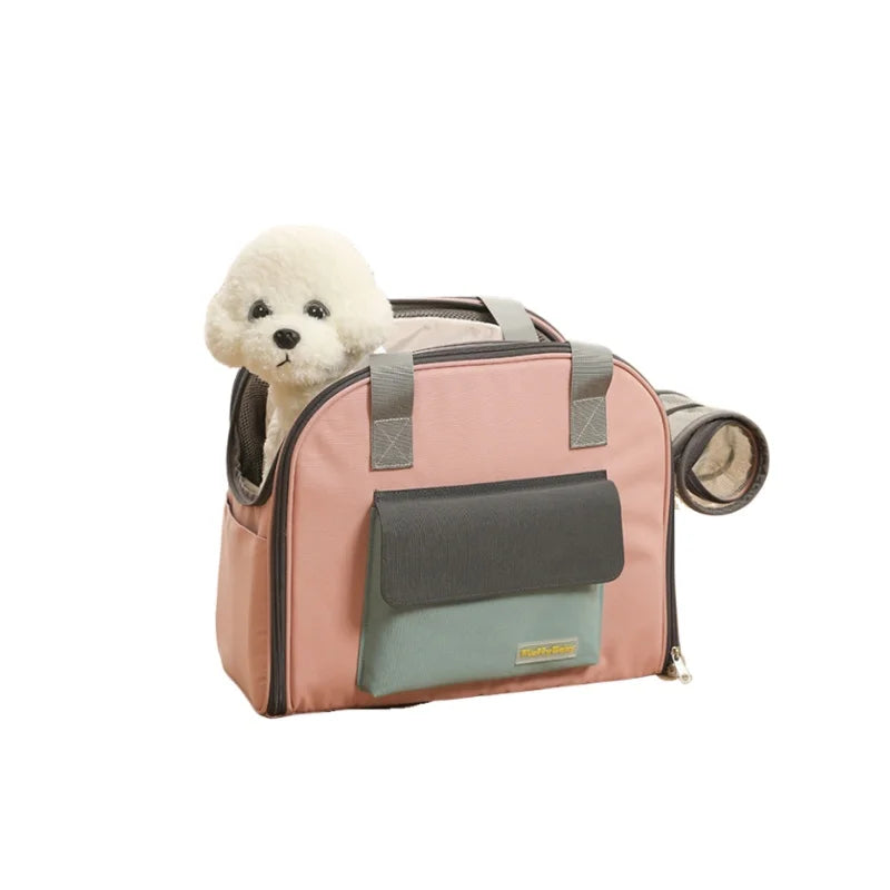 Bolsa multifuncional para animais de estimação, gatos e cães, confortável, respirável, bolsa de ombro para transportar animais de estimação, mochila para cachorro, bolsa de peso <4kg