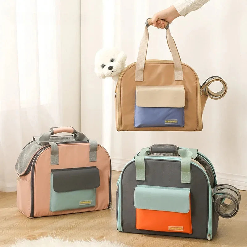 Bolsa multifuncional para animais de estimação, gatos e cães, confortável, respirável, bolsa de ombro para transportar animais de estimação, mochila para cachorro, bolsa de peso <4kg