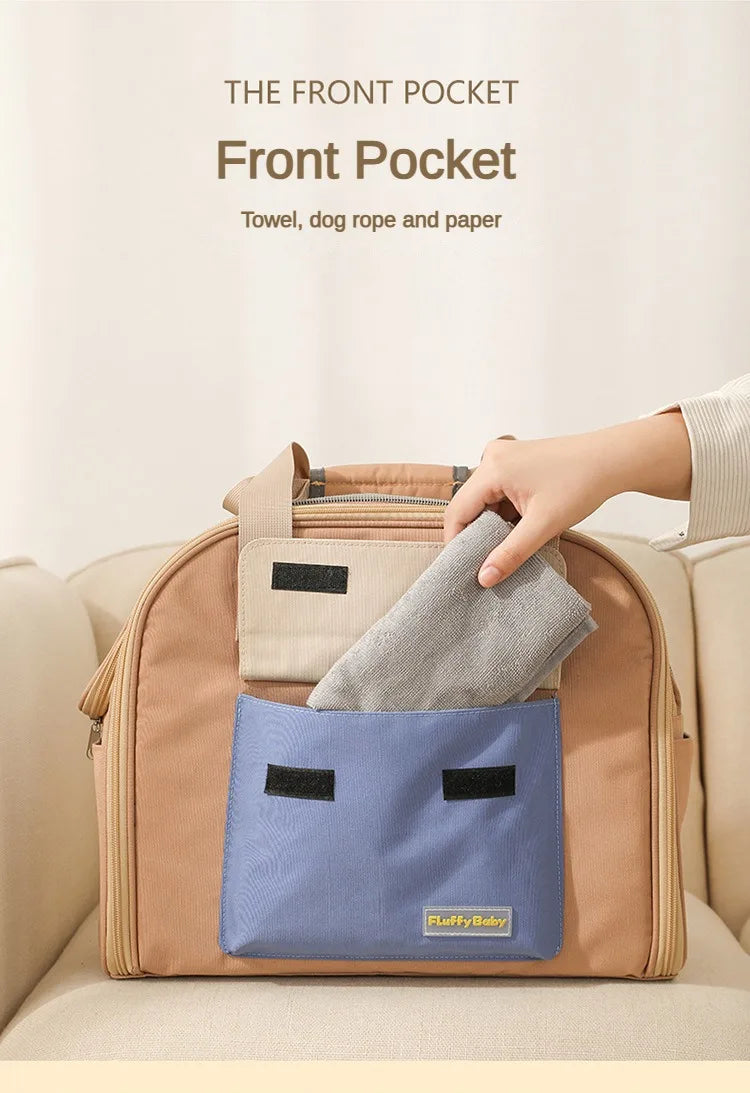 Bolsa multifuncional para animais de estimação, gatos e cães, confortável, respirável, bolsa de ombro para transportar animais de estimação, mochila para cachorro, bolsa de peso <4kg