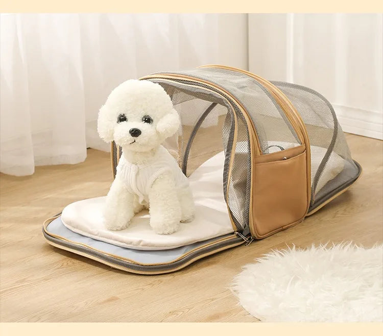 Bolsa multifuncional para animais de estimação, gatos e cães, confortável, respirável, bolsa de ombro para transportar animais de estimação, mochila para cachorro, bolsa de peso <4kg