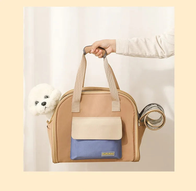 Bolsa multifuncional para animais de estimação, gatos e cães, confortável, respirável, bolsa de ombro para transportar animais de estimação, mochila para cachorro, bolsa de peso <4kg